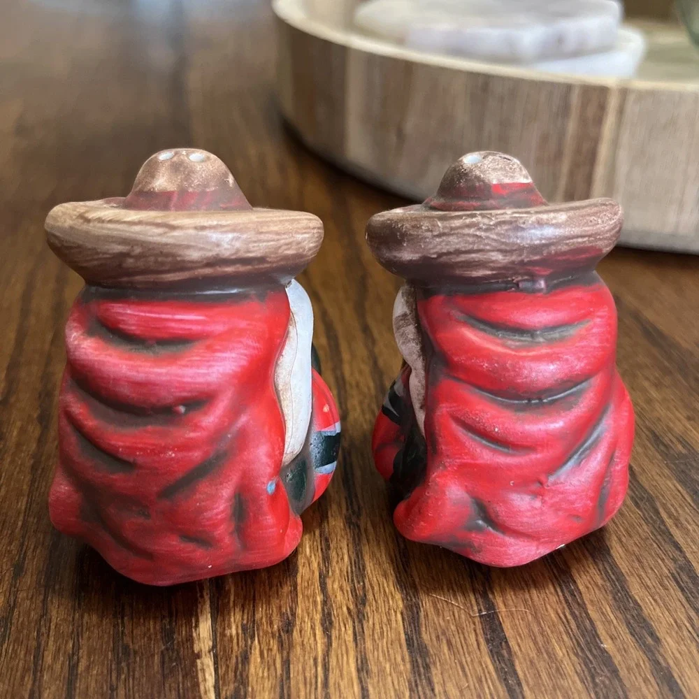 Sleeping Men Siesta Mexican Sombrero Salt & Pepper Shakers